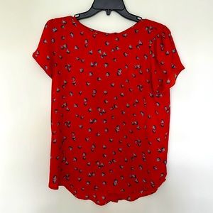 Orange Floral Blouse